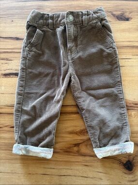 United Colors Of Benetton Toddler Brown Corduroy Pants with Cuffed Hems